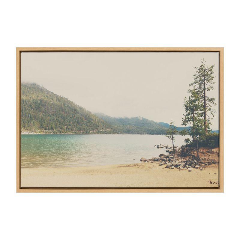 Sylvie Lake Tahoe California Framed Canvas by Laura Evans - Kate & Laurel All Things Decor