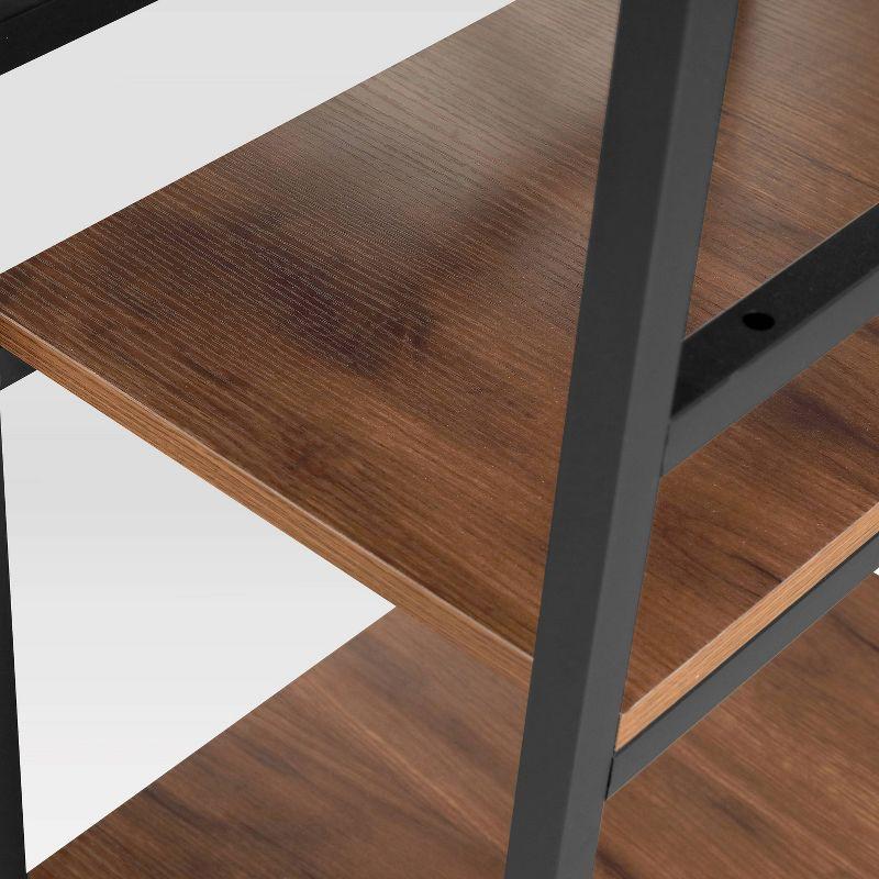 Inbox Zero Techni Mobili L-Shape Industrial Desk With Storage Shelves | Wayfair