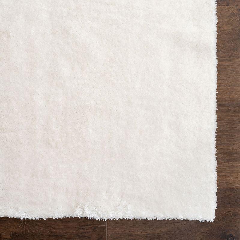 nuLOOM 2' x 3' Cozy Plush SuperiorWash Area Rug, Machine Washable, Non-Slip, Soft Fluffy Shag Carpet for Living Room Bedroom Nursery, Loni Off-white