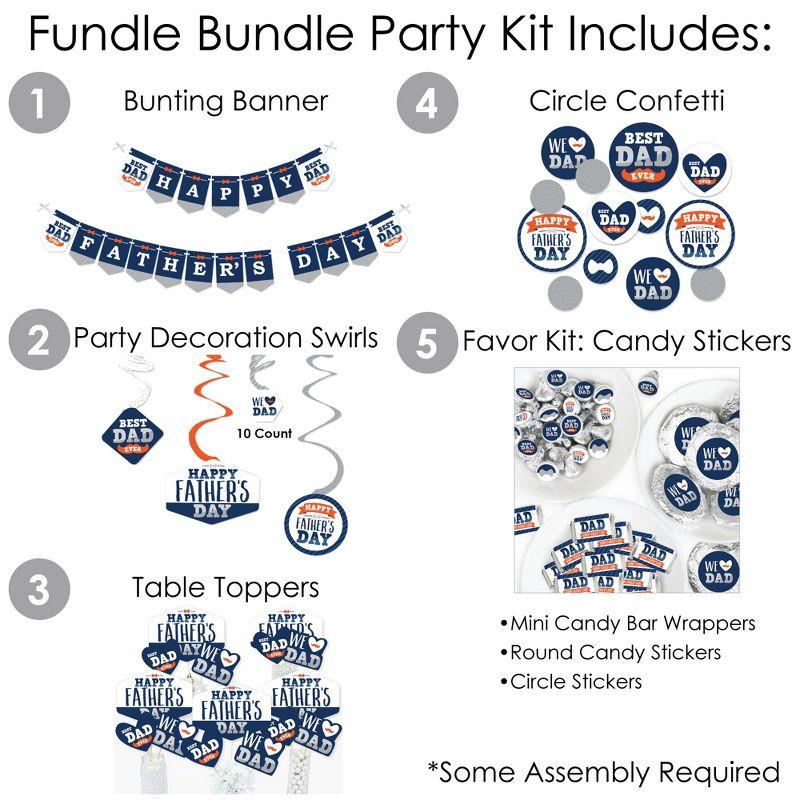 Big Dot of Happiness Happy Father's Day - We Love Dad Party Supplies - Banner Decoration Kit - Fundle Bundle