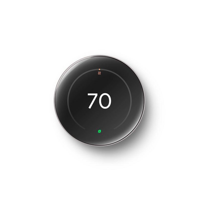 Google Nest Learning Thermostat (4th Gen) with Nest Temperature Sensor (2nd Gen) - Silver: Wi-Fi, Energy Star Certified