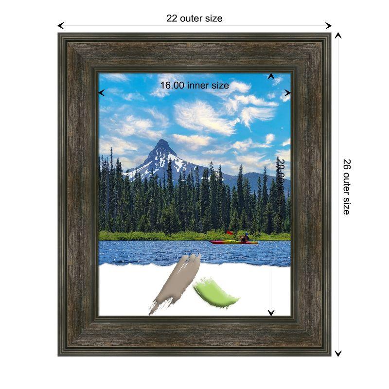 Amanti Art Rail Rustic Char Picture Frame