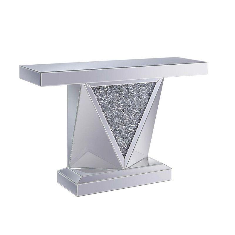 47" Noralie Accent Table Mirrored and Faux Diamonds - Acme Furniture