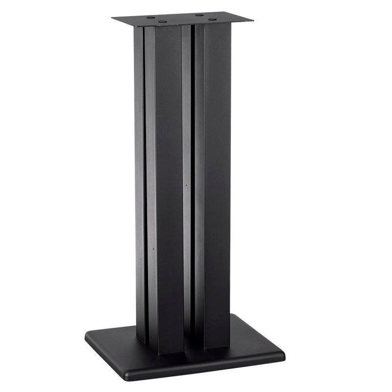 Monolith 24 Inch Speaker Stand (Each) - Black | Supports 75 lbs, Adjustable Spikes, Compatible With Bose, Polk, Sony, Yamaha, Pioneer and others