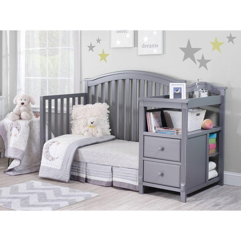 Sorelle Berkley Crib & Changer Standard Full-Sized Crib Gray