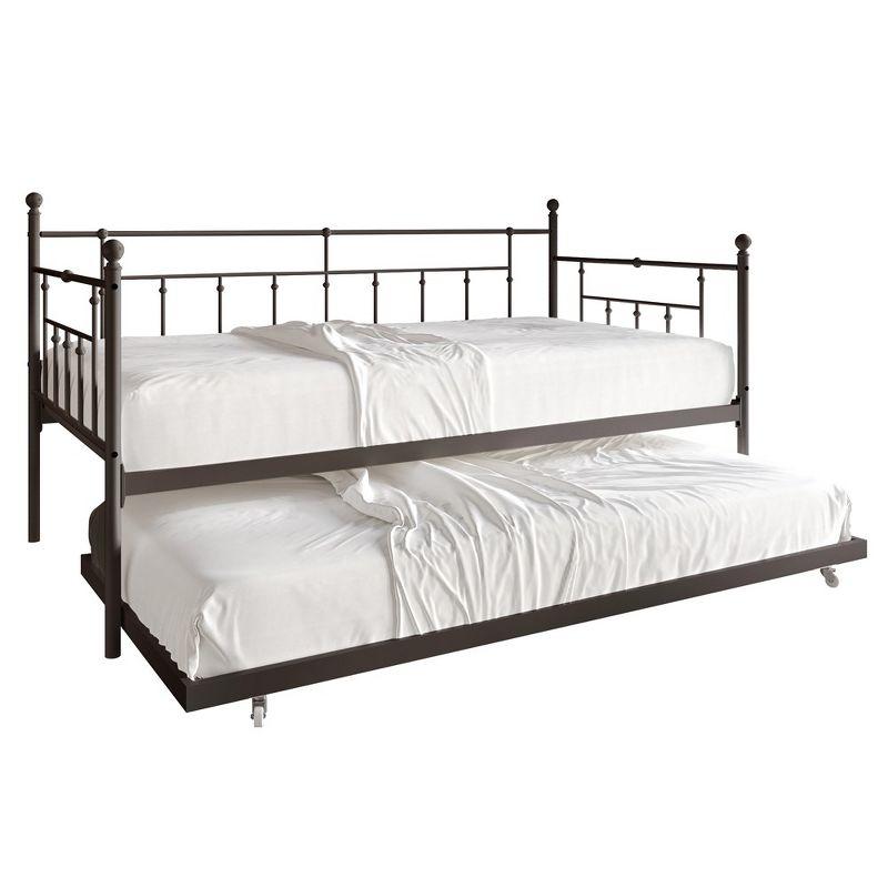 CasePiece Twin Size Metal Daybed With Trundle