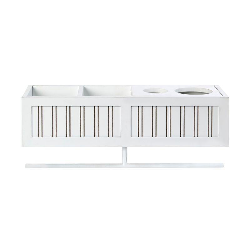 The Lakeside Collection Bathroom Shelf - Wall Shelf with Towel Bar