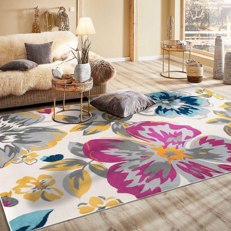 World Rug Gallery Modern Floral Desing Area Rug