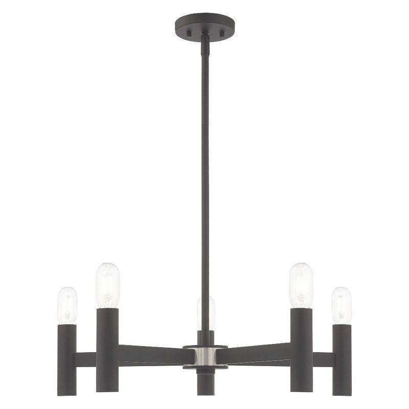 Livex Lighting Copenhagen 5 - Light Chandelier in  Scandinavian Gray