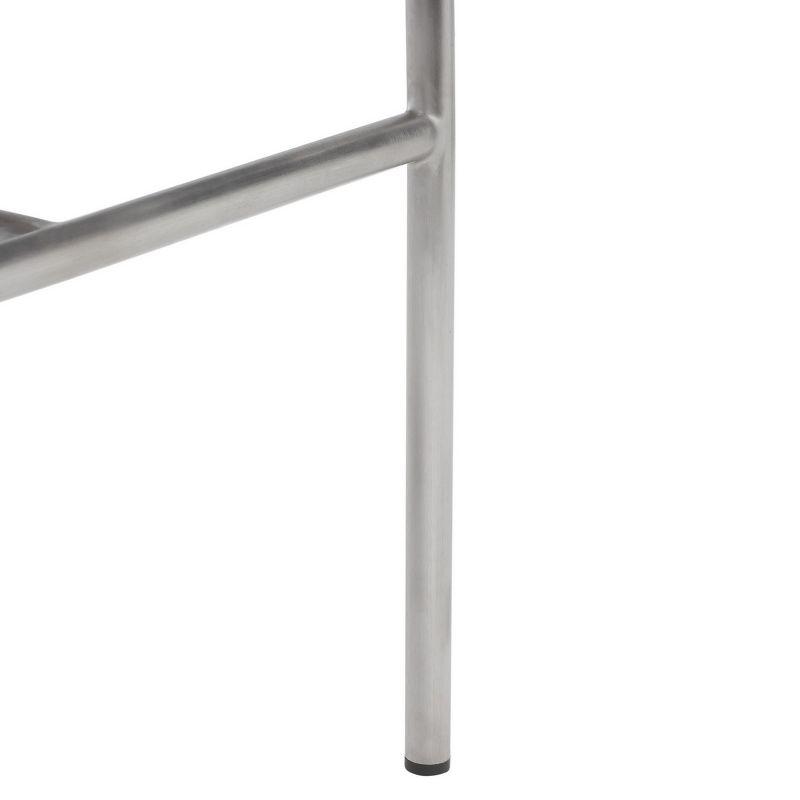 Olenna Woven Counter Stool - BST3011 - Cognac/Silver - Safavieh