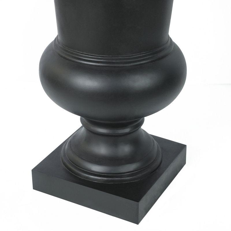 LuxenHome 22.75" H Slim MgO Urn Planter Black