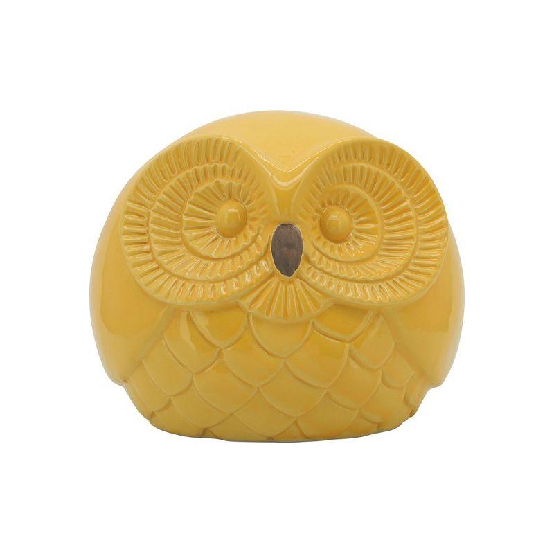 Millwood Pines Set of 3 Ceramic Contemporary Owl Figures