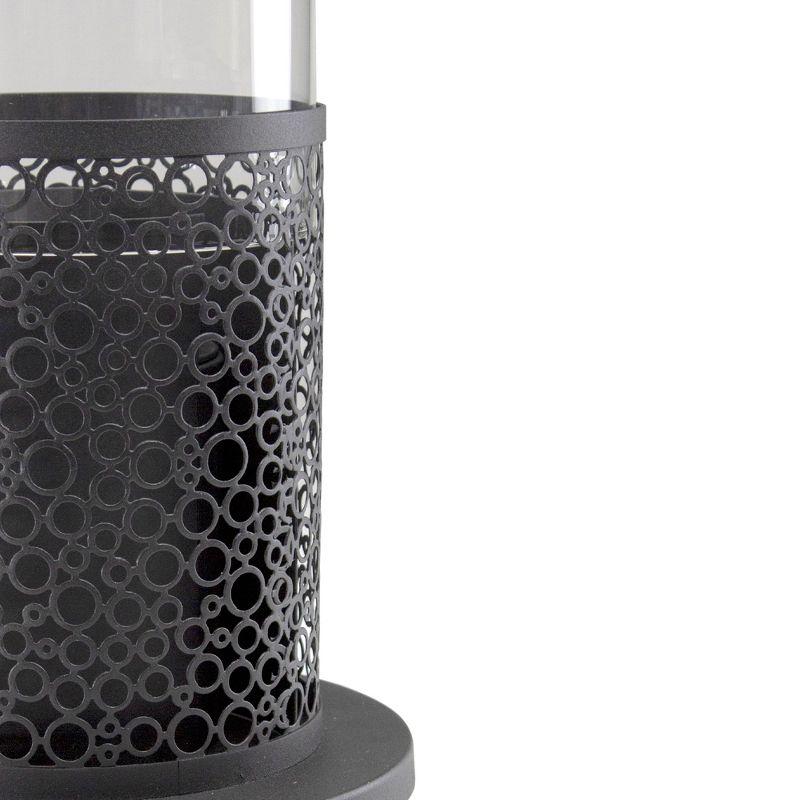 Northlight 19.75" Bio Ethanol Round Portable Tabletop Fireplace with Black Decorative Base