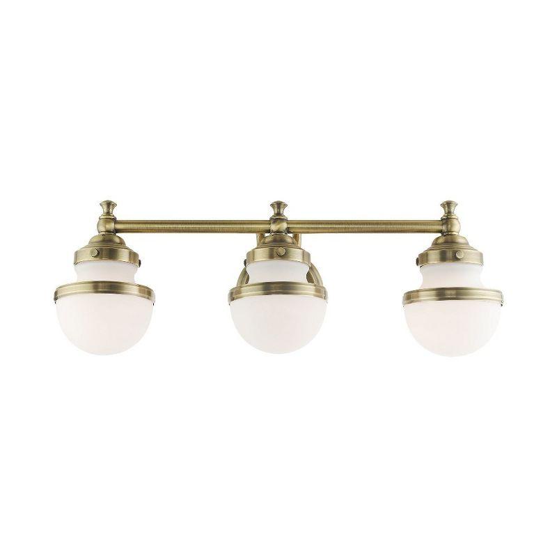 Livex Lighting Oldwick 3 - Light Vanity in  Antique Brass