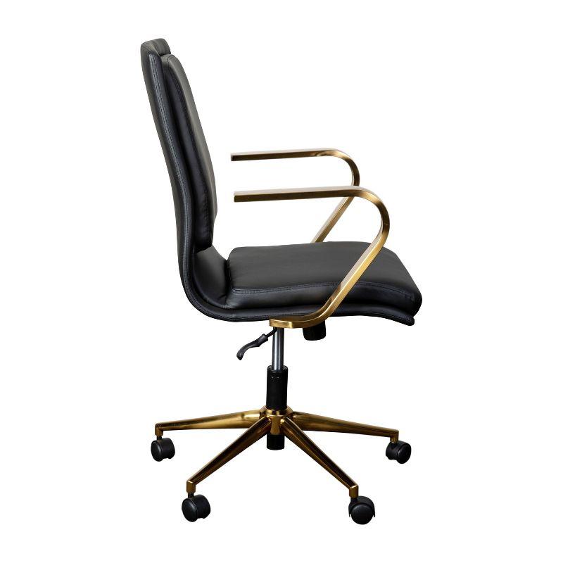 Flash Furniture Mid-Back Designer Upholstered Swivel Executive Office Chair with Armrests by Flash Furniture