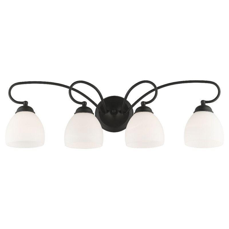 Livex Lighting Brookside 4 - Light Vanity in  Black