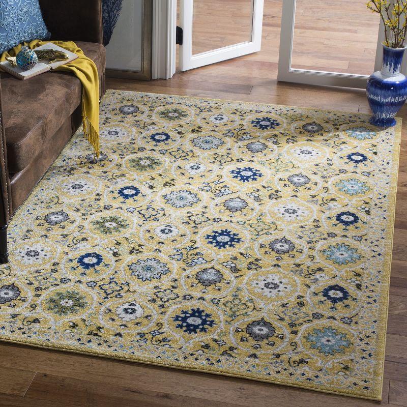 Evoke EVK210 Power Loomed Area Rug - Gold/Ivory - 4'x6' - Safavieh.