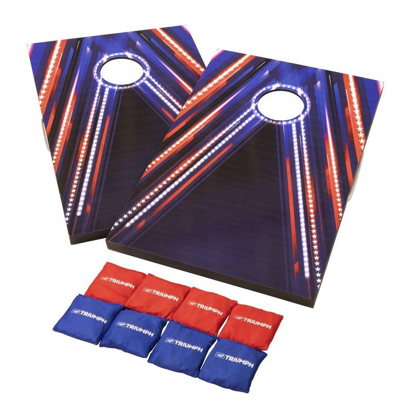 Triumph Sports Triumph Led Patriotic Cornhole Set