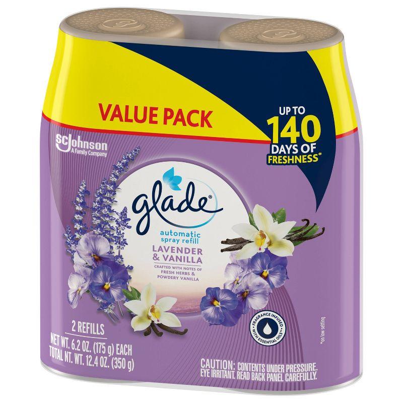 Glade Automatic Spray Air Freshener - Lavender & Vanilla - 6.2oz/2pk