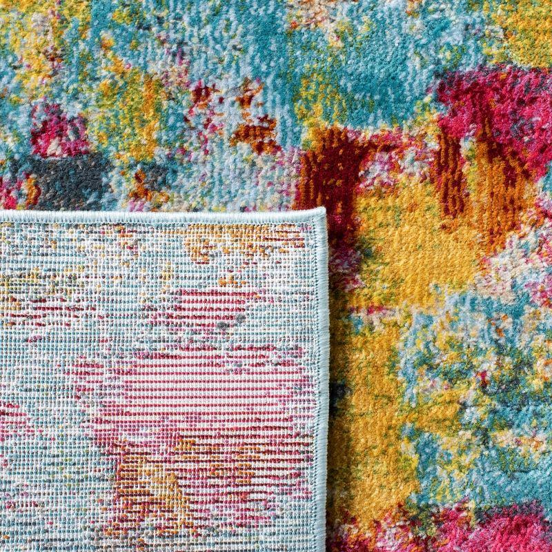 Luxor LUX332 Power Loomed Area Rug - Aqua/Fuchsia - 4'x6' - Safavieh.