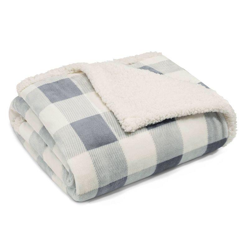 Eddie Bauer Printed Plush Fleece/Sherpa Throw Blankets