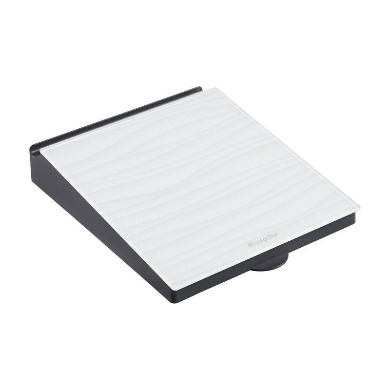 ECR4Kids MessageStor Dry-Erase Glass Board Memo Station, Desk Organizer, Waves