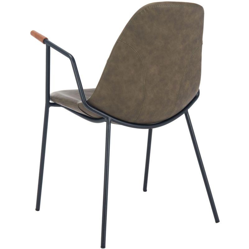 Tanner Mid-Century Dining Chair (Set of 2) - DCH3001 - Olive/Black - Safavieh