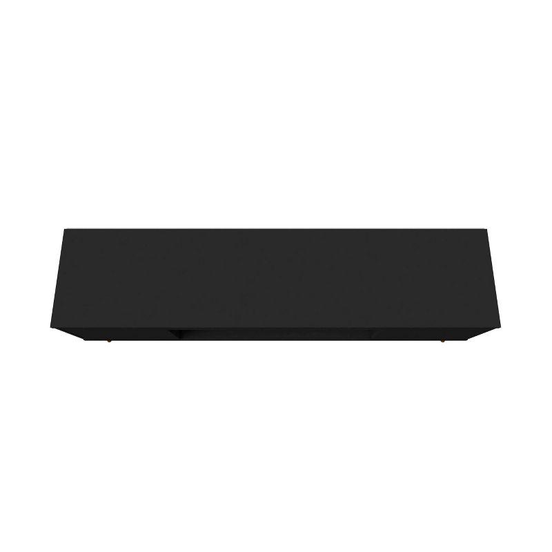 Bradley TV Stand for TVs up to 60" Black - Manhattan Comfort: Modern Entertainment Center with Open Shelves