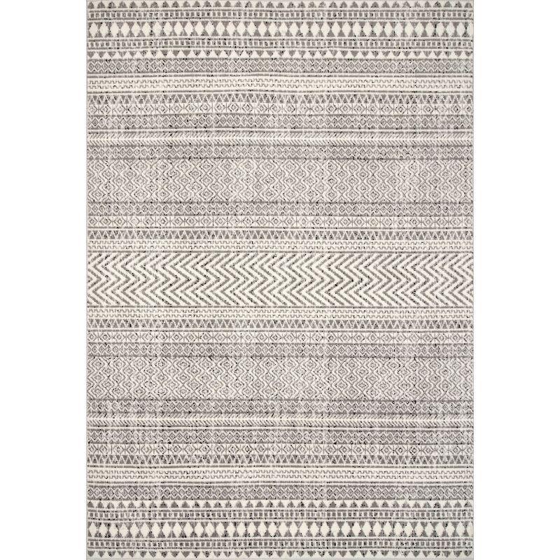 Nuloom Catherina Trellis 8x10 Indoor Area Rug for Living Room Bedroom Dining Room Kitchen, Grey/Ivory