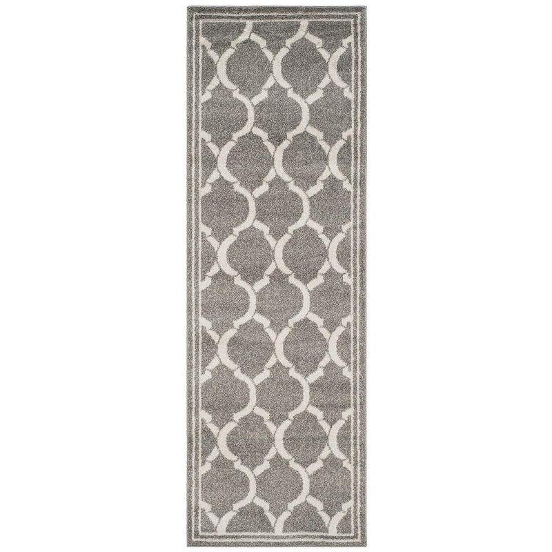 Amherst AMT415 Power Loomed Indoor Runner Rug - Dark Grey/Beige - 2'3"x9' - Safavieh