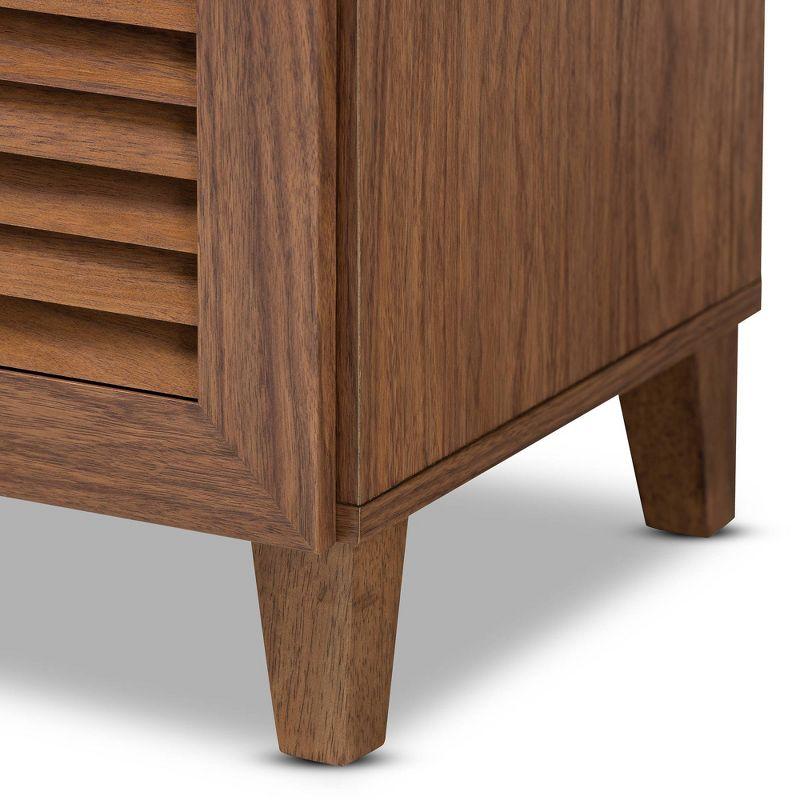 Shelf Wood Shoe Storage Cabinet with Drawer Coolidge - Baxton Studio