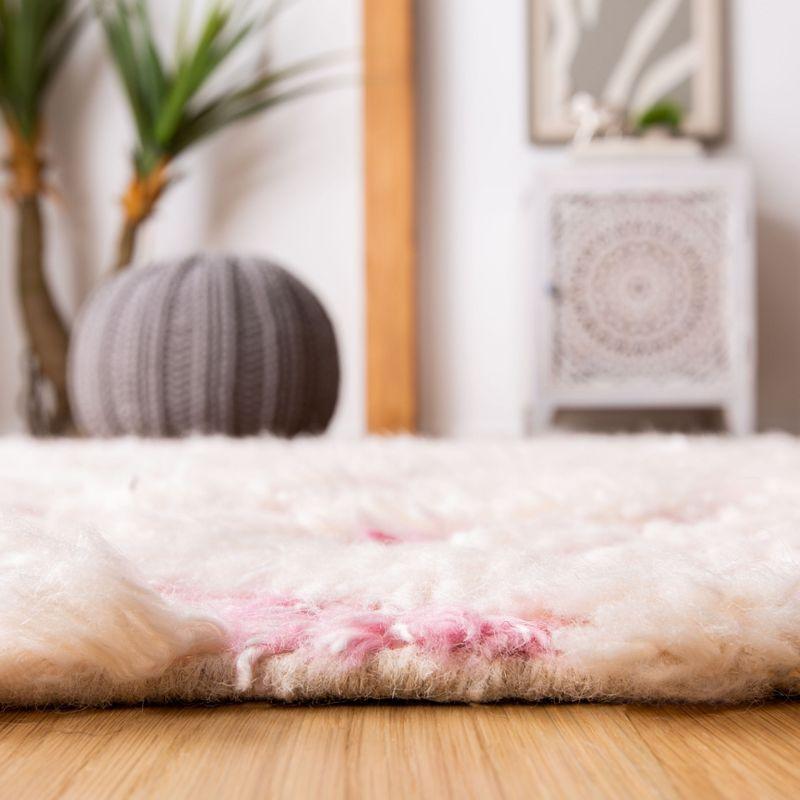 Manhattan MAN460 Hand Knotted Indoor Area Rug - Ivory/Pink - 8'x10' - Safavieh