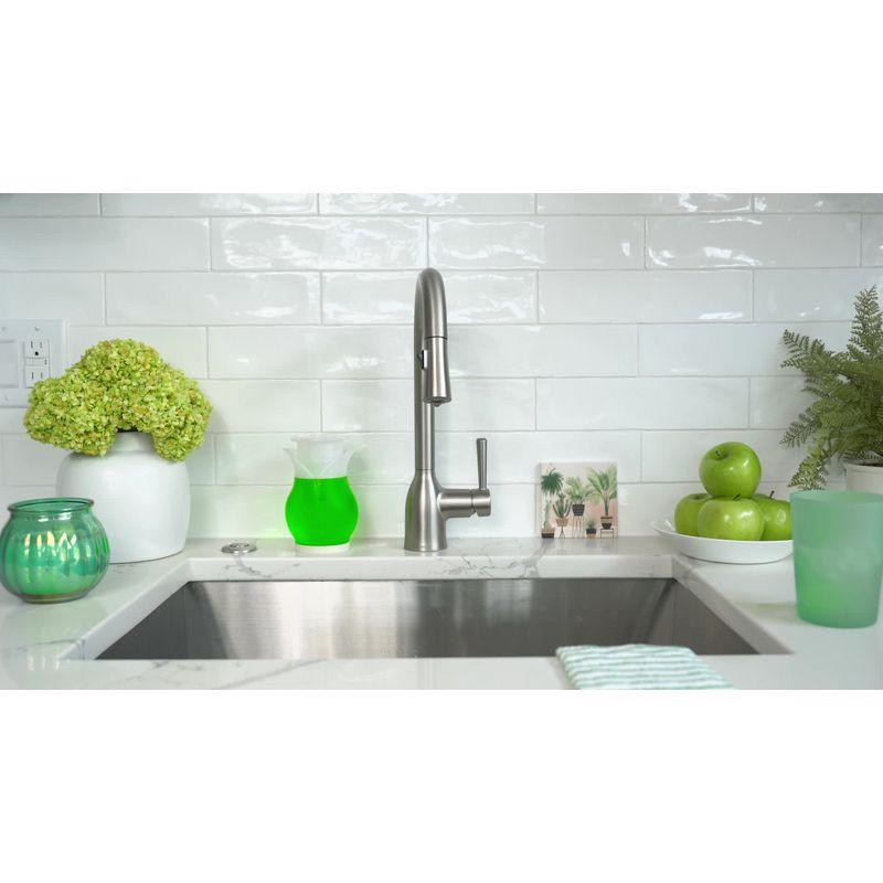 Dual Action Clear Plastic Soap Dispenser for Kitchen