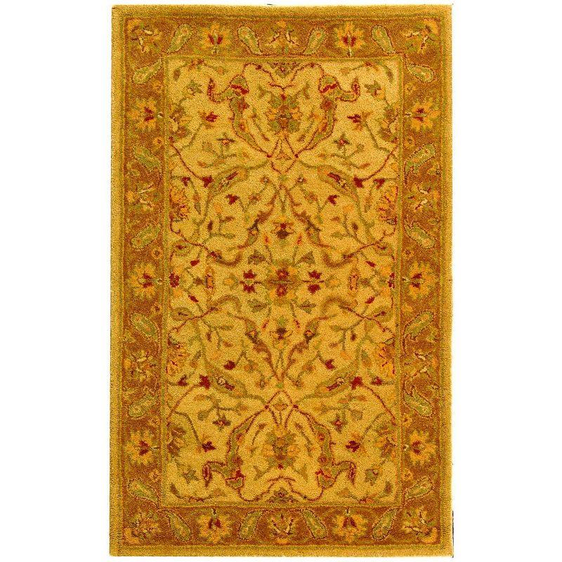 Antiquity AT311 Hand Tufted Area Rug - Ivory/Brown - 3'x5' - Safavieh.