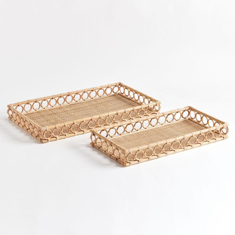 Plum & Post Ninette Rectangular Decorative Trays Set of 2