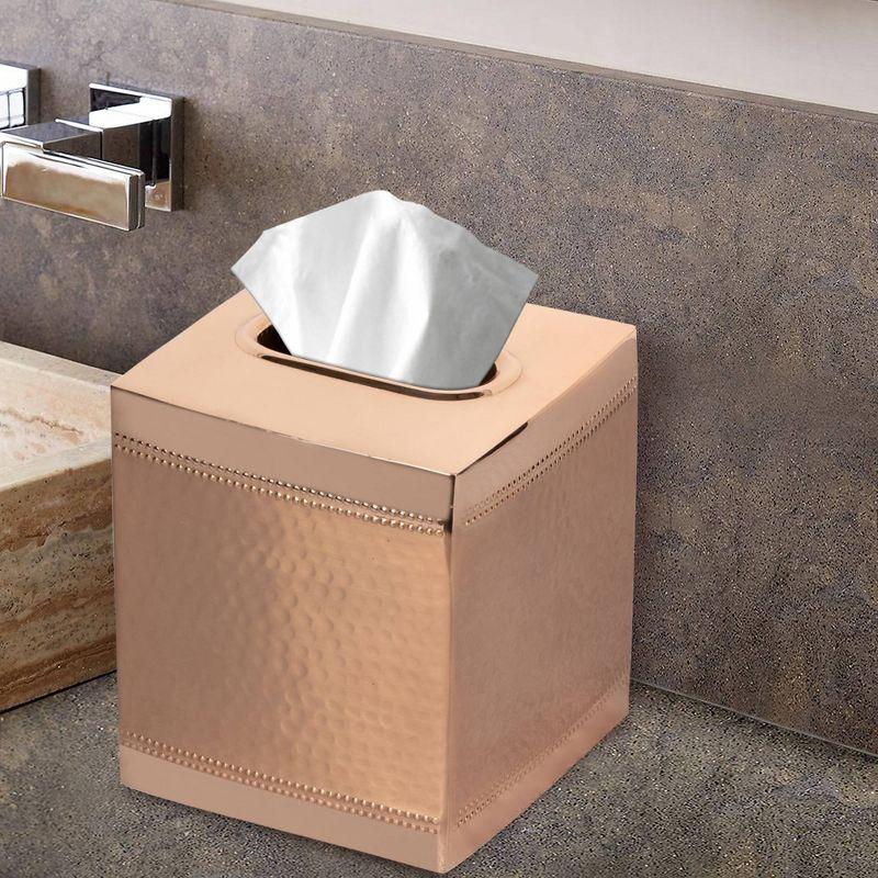 Hudson Boutique Tissue Box Cover - Nu Steel