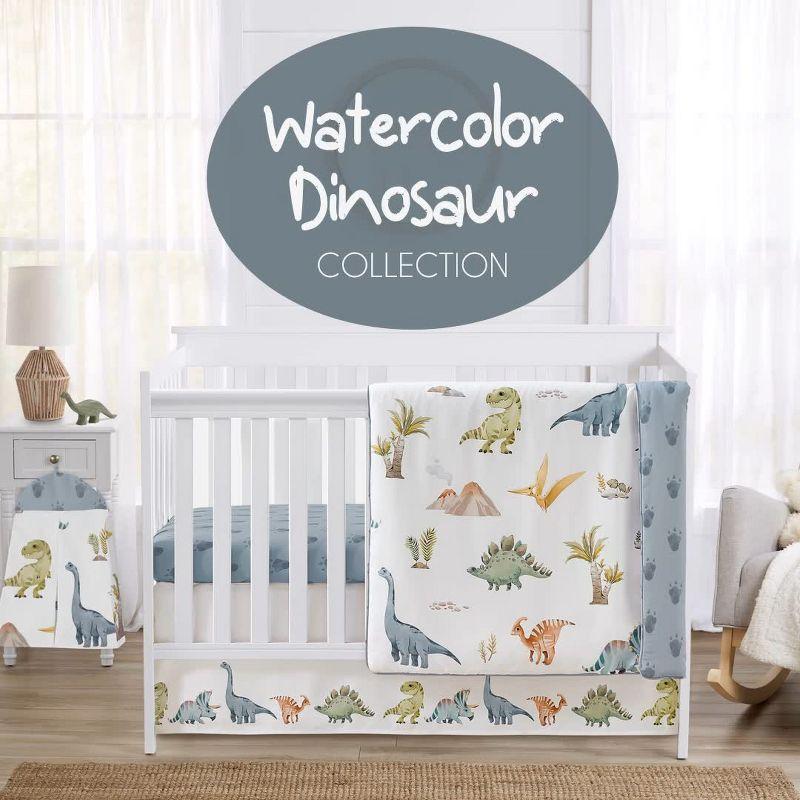 Sweet Jojo Designs Window Valance Treatment 54in. Watercolor Dinosaur Dino Multicolor