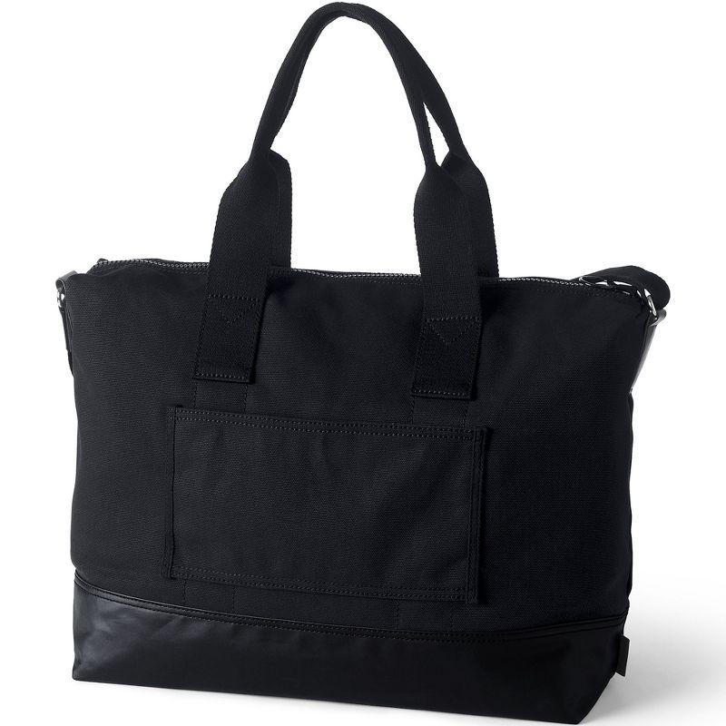 Lands' End Canvas Weekender Duffle Bag - One Size Fits Most - Black