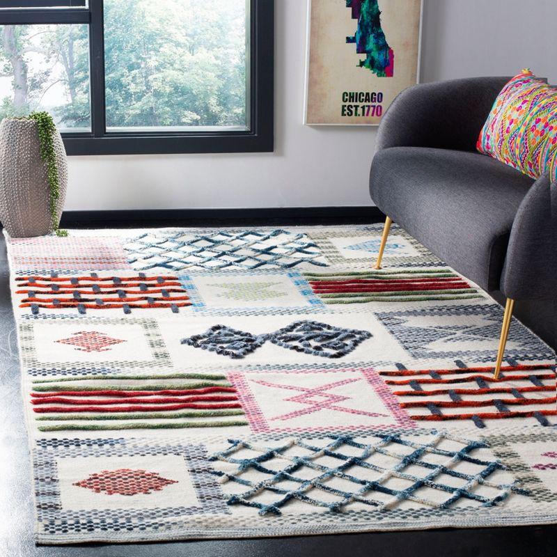 Kenya KNY913 Hand Knotted Rectangle Global Area Rug - Ivory - 6' X 9' - Safavieh.