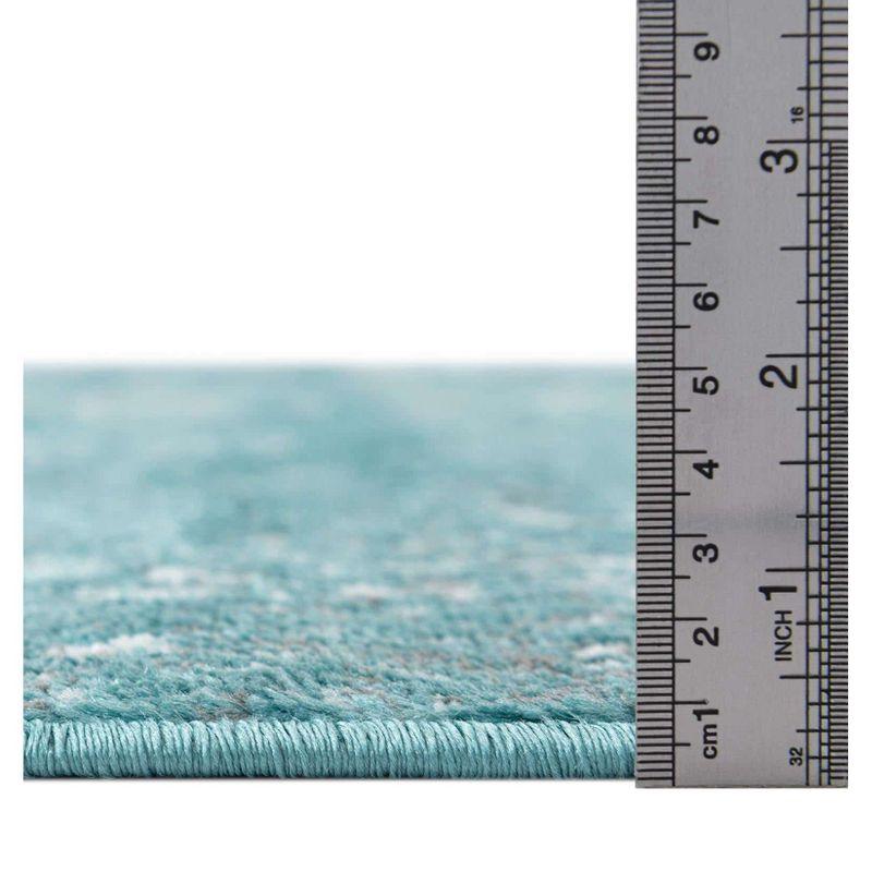 Turquoise Rectangular Stain-Resistant Polypropylene Area Rug 9' x 12'