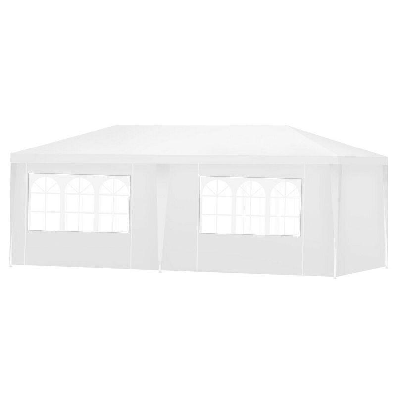 Costway Wedding Tent Canopy Party 10'x20' Heavy Duty Gazebo Cater Event W/Side Walls