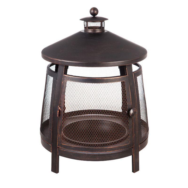 Bronze 28" Free-Standing Wood-Burning Chimenea