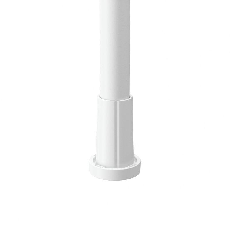36"-66" Umbra Anywhere Curtain Rod White: Tension Mount, Metal, Smooth Finish, 5-Year Warranty, 15 lb Capacity