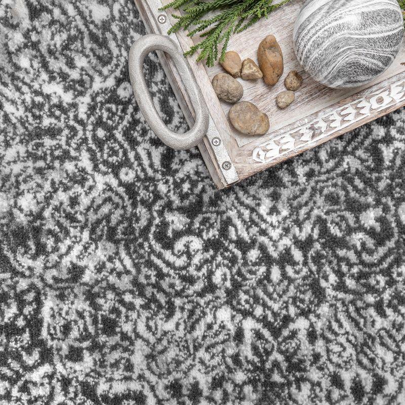 Nuloom Delores Oriental/Persian 9x12 Indoor Area Rug for Living Room Bedroom Dining Room Kitchen, Dark Grey/Ivory