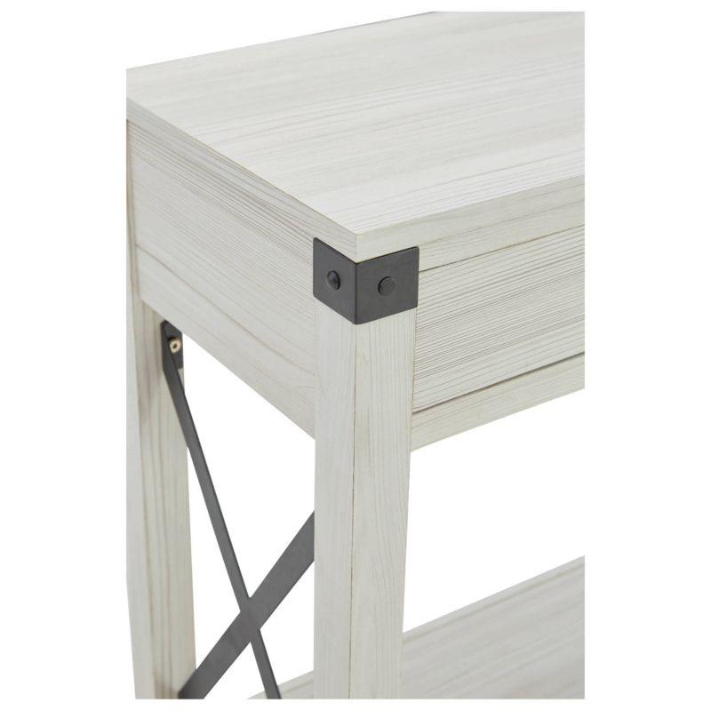 Bayflynn Console Sofa Table White - Signature Design by Ashley: Modern Farmhouse Style, Open Shelf Storage