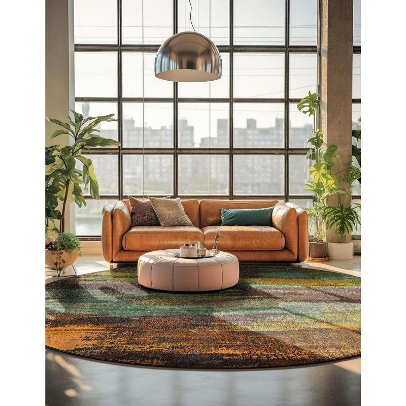 Unique Loom 8' 0 x 8' 0 Jardin Lilly Multi Area Rug