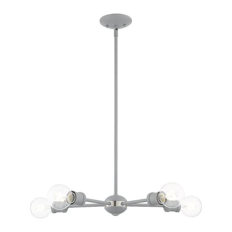 Livex Lighting Lansdale 5 - Light Chandelier in  Nordic Gray
