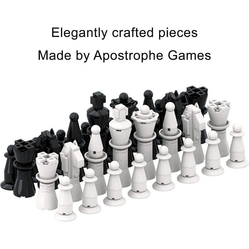 Apostrophe Games Elegant Building Block Chess Set - 1024pcs