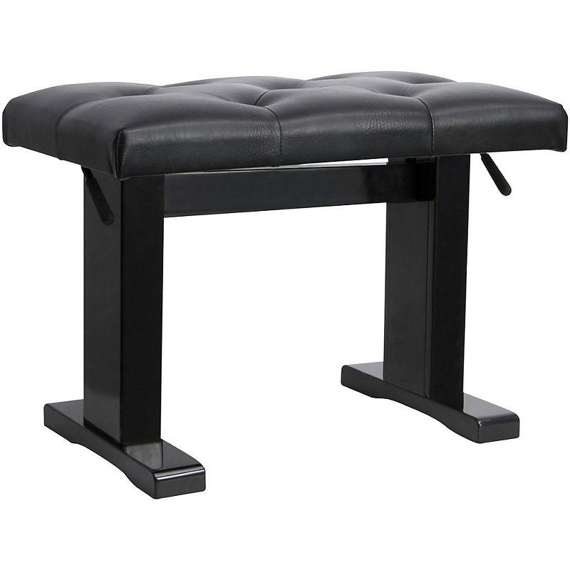 Elegant Adjustable Gloss-Black Hydraulic Piano Bench