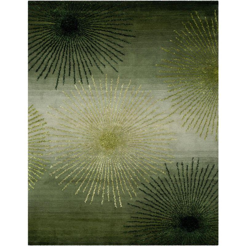 Soho SOH712 Hand Tufted Area Rug - Green/Multi - 7'6"x9'6" - Safavieh.